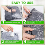 Vacuum Seal Bags for Clothing with Wireless Electric Pump - Travel & Home Use, 15 Pack Ideal Space Saver Vacuum Storage Bags, Ultimate Travel Vacuum Bags for Luggage