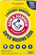 ARM & HAMMER Super Washing Soda Household Cleaner and Laundry Booster, Versatile Natural Home Cleaner, Powder Laundry Additive, 55 oz Box (Pack of 2)