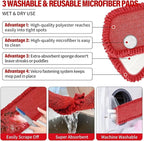 Spray Mops for Floor Cleaning, Microfiber Spray Cleaning Mop Kit with 3 Reusable Washable Pads 700ML Refillable Bottle and Scrubber Flat Mop with 360 Degree Swivel Head for Hardwood Laminate