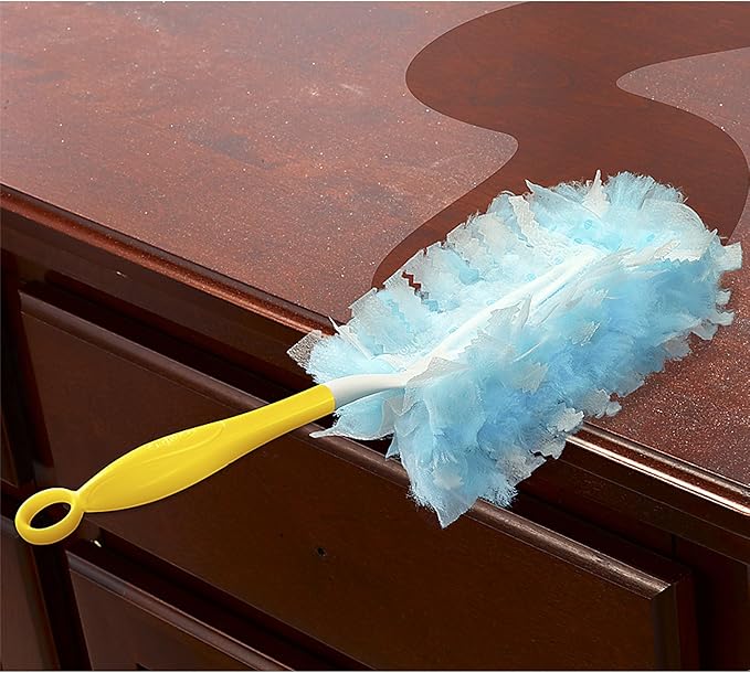360° Heavy Duty Duster Refills for Swiffer,40 Count Duster Refills with 2 Handle,Dusting Furniture, Blinds, Ceiling Fans, Walls, Feather & Microfiber, Unscented,Disposable