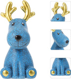 KALLORY Deer Eyeglasses Stand Decorative Glasses Storage Rack Resin Tabletop Eyewear Organizer for Home Desk Display