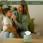 Green Generation Bamboo Toilet Paper & Facial Tissues Bundle – 3-Ply Soft, Organic, Hypoallergenic, Septic Safe, FSC Certified