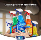 Valor Glass Cleaner Trigger Sprayer – Streak-Free Shine for Glass & Mirrors, 32 fl oz (32 Fl Oz (Pack of 1))