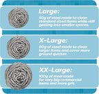12 Pack Stainless Steel Scourers by Scrub It – Steel Wool Scrubber Pad Used for Dishes, Pots, Pans, and Ovens. Easy scouring for Tough Kitchen Cleaning. (X Large (80 gram))