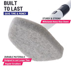 Replacement Scrubber Refill for Moku Home Extendable Tub Tile Shower Brush for Cleaning Non-Scratch (2X Scrubber Sponge Gray)