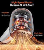 TORRAS Fabric Shaver Lint Remover, Rechargeable Electric 3-Speed Sweater Shaver Remove Fuzz, Pilling for Cashmere, Wool, Coat, Furniture, Clothes depiller with Replacement Blades, Pearl White