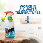 Shout Free Laundry Stain Remover Spray, Active Enzyme Formula is Fragrance, Bleach, and Dye Free, Removes Everyday Stains including Baby Stains - 22oz Spray