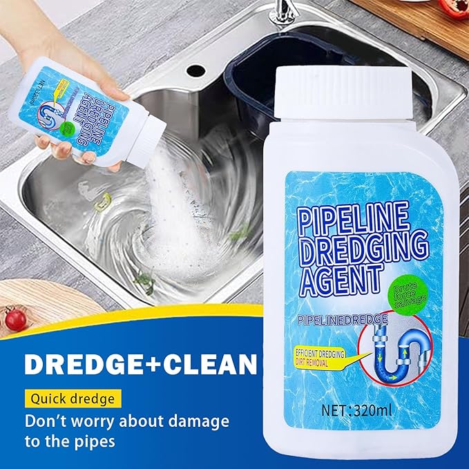 2pcs Drain Clog Remover, Pipeline Dredging Agent, Powerful Quick Cleaning Drain Toilet Cleaner Tool, Unclog Toilet Clog And Kitchen Sink Pipe Unblocker Powder