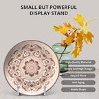 3 Pack 4.5inch YCLYC Picture Stands for Display, Silver Metal Plate Stands for Display - Decorative Plate Stand, Plate Holder Display Stand, Picture Frame Stand - Plate Display Stands for Picture Stand