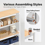 HOMEDANT House 36.2" W 5 Tier Heavy Duty Garage Shelving Adjustable Metal Rack Storage Shelves Standing Shelf Unit Organizers Pantry Closet Office White 1Pack