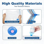 HOUSE DAY 10 Large Vacuum Seal Bags For Clothing Travel, 80% Space Saving Travel Vacuum Bags with Electric Pump, Vacuum Storage Bags For Clothes, Comforters, Bedding, Moving, Storage & Organization