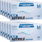 ForPro Disposable Nitrile Gloves, Chemical Resistant, Powder-Free, Latex-Free, Non-Sterile, Food Safe, 4 Mil
