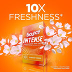 Bounce Intense Dryer Sheets, Vibrant Fresh, 80 Count, Scent Boosting Dryer Sheet Formulated to Fight Wrinkles and Static