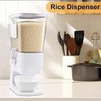 Cereal Dispenser Countertop 2Pcs, 3.2L Cereal Containers Storage Snack Dispenser with Bowls Spoons Cutlery Box, Dry Food Dispenser for Pantry, Storage Grains, Oatmeal Nut, Granola, White