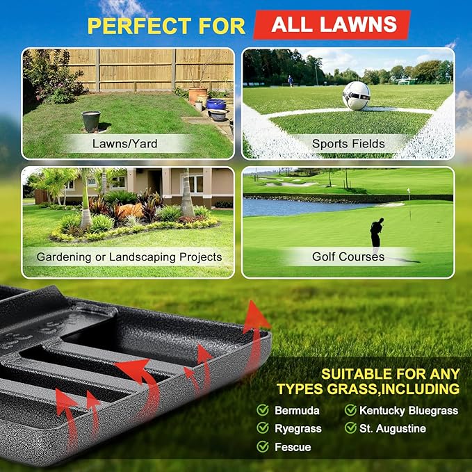 Lawn Leveling Rake - Heavy Duty 17"x10" Stainless Steel Leveler Plate,Reinforced Welds,28-60" Adjustable, Anti Flipping Smooth Edge,for Soil, Dirt,Ground,Backyard Top Dressing,Landscaping