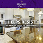 Granite Gold Polish Spray, Streak-Free Shine for Granite, Quartz, Marble, Travertine, Natural Stone Countertops, 24 Fl Oz (Pack of 1)