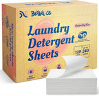 BellaLuce Laundry Detergent Sheets – 240 Loads Floral Fruity Scent, Hypoallergenic & Eco-Friendly Laundry Sheets Detergent, Plastic-Free Washer Sheets for Home, Dorm & Apartment