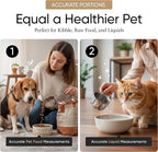 Color Up ¾ Cup Pet Food Scoop – Stainless Steel Dog Food Scoop Cup (12 Tbsp) – Heavy-Duty, Rust-Resistant Measuring Scoop for Dogs, Cats, Birds & Rabbits – Ideal for Dry Food & Treats