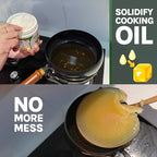 Grease Solidifier Powder, Cooking Oil Solidifier for Disposal, 2.25 Gallon Fry oil Away from Mess, Frying Oil Hardener, Vegetable Canola Fry Oil Solidifying Powder to Gel, 100% Plant-Based, 12 oz Value Pack