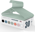 Neaties Heavy Duty Clothes Hangers 30 Pack – Made in the USA – 8lb Capacity Plastic Hangers for Adult Clothing – Durable for Pants, Coats, Jackets, or Jeans – Mint