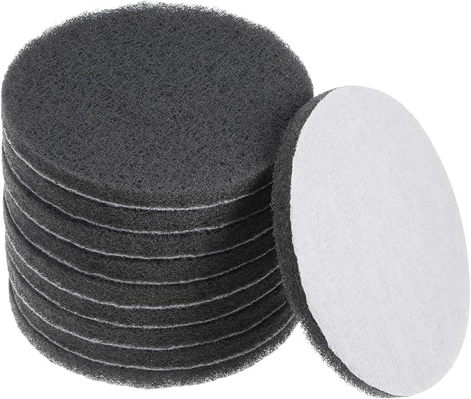 HARFINGTON 10pcs Drill Power Brush 5 inch Tile Scrubber Scouring Pads 800-1000 Grit for Bathroom Kitchen Household Cleaning