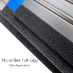 3 Piece Felt Edge Squeegee, 4inch - 5inch - 6inch Vinyl Wrap Squeegee, Plastic Squeegee Scratch-Free for Decals, Adhesive Vinyl, Window Film, Wallpaper