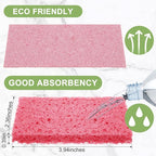Zhengmy 300 Pieces Sponges Bulk Sponges Kitchen Compressed Sponge Natural Dish Sponge Compressed Wood Pulp Cleaning Without Scratching for Kitchen Bathroom, 3.9 x 2.4 x 0.12 Inch (Multicolor)