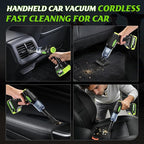 Cordless Car Vacuum Portable -Handheld Vacuum Cleaner 50000PA-High Power Suction & Blower for Car, Home, Office, Desktop, Keyboard,Pet Hair-2-in-1 Vacuum - with 2×4.0Ah Batteries
