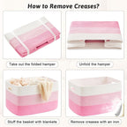 Blanket Basket,Rectangle Woven Baskets for Storage,100L Laundry Basket for Decorative Nursery Blanket,Toys,Dirty Clothes and Magazine in Shelves,Baby Room,and Living Room