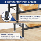 Free Standing Towel Rack, 2 Tier Towel Racks for Bathroom with Storage Shelves, Outdoor Standing Towel Drying Rack for Poolside, Black, DECLUTTR