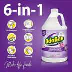 OdoBan Ready-to-Use Disinfectant and Odor Eliminator, Made in the USA, Lavender Scent, Set of 2, 32 oz Spray and 1 Gallon Concentrate