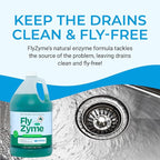 Fly-Zyme, Highly Concentrated Enzyme Drain Cleaner for Pipes, Drain Gel for Fruit Flies, Organic Waste Degrader & Odor Neutralizer, 1 Gallon