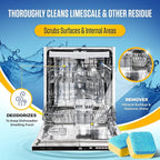 Bastion Dishwasher Cleaner Tablets, Lemon Scent, 3-Month Supply (6 Pods), Powerful Cleaning & Odor Removal, Descaling Tablets