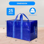 Simple Deluxe 4 Pack Moving Bags, Heavy Duty Storage Totes with Lids, Sturdy Handles& Zipper, Moving Boxes Alternative, Extra Large, for Clothes Packing, Moving Supplies, Blue
