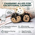 No More Dryer Sheets! XL Wool Dryer Balls 6-Pack, Reusable Laundry Softener & Static Reducer, Eco-Friendly, Long-Lasting, Safe for Sensitive Skin
