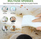 16 Pack Biodegradable Natural Kitchen Sponge - Compostable Cellulose and Coconut Walnut Scrubber Sponge - Eco Friendly Sustainable Sponges for Dishes