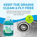 Fly-Zyme, Highly Concentrated Enzyme Drain Cleaner for Pipes & Fruit Flies, Citronella Scented Organic Waste Degrader & Odor Neutralizer, 1 Gallon
