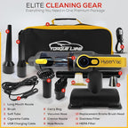 HyperVac 2-in-1 Handheld Portable Car Vacuum Cleaner & Blower, 18500Pa Suction, Corded/Cordless Air Duster with LED Light, Flexible Hoses, USB-C Fast Charge – Ideal for Home, Office & Pets
