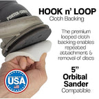 5" Abrasive Pad Hook & Loop Round Non-Woven Surface Prep Discs, Polish Wood, Strip Paint, Remove Rust, Deburring, Oxidation, Coarse, Medium, Fine Scuff Pads - 240 320 800 Grit - 16 Pack (Assorted)
