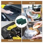 uxcell 5Pcs Scrubber Scouring Pad, 9.1 x 5.9 Inch 180 Grits Drill Power Brush Rectangle Scrub Pads Discs Polishing Pad for Household Furniture Automotive Cleaning, Green