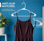 Beddora Plastic Hangers 20 Pack,White Clothes Hangers for Closet Organization and Storage Space-Saving Design, Kids & Adult Coat Hanger for Suits, Shirt & Percheros Ganchos para Colgar Ropa Hangars