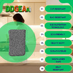 Heavy - Duty Kitchen Sponge - 20 Times More Durable, Scratch Free, Suitable for Non - Stick Cookware - Cut - Resistant, Multi - Purpose Cleaning Supplies for Home (4 Pack, Grey)