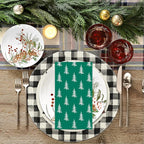 Horaldaily 100 Christmas Disposable Paper Decorative Guest Napkins, Green Xmas Trees Hand Towel for Party Lunch Dinner Kitchen Bathroom