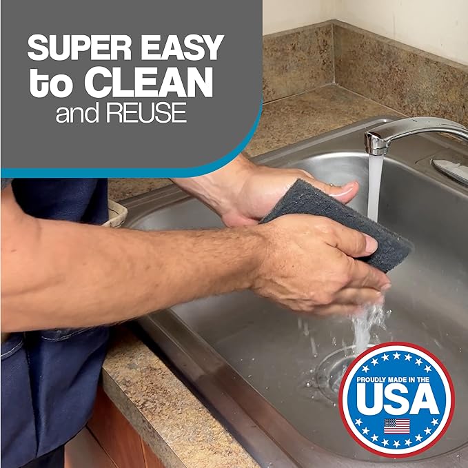 6" x 9" Non-Woven Surface Prep Finishing Pads for Wood, Metal, Smooth Surfaces Before Final Finish, Oxidation Removal, Restore Shine, Very Fine Scuff Pads for Paint Prep - 800 Grit - 10 Pack (Gray)