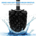SetSail Toilet Brush, Compact Size Toilet Bowl Brush and Holder Toilet Brushes for Bathroom with Stainless Steel Handle Toilet Cleaner Brush with Durable Scrubbing Bristles, 4 Packs