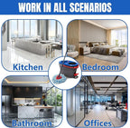 6 Pcs Spin Mop Replacement Heads, 360° Easy Wring Spin Mop 100% Microfiber Refill, Easy Cleaning Spin Mop Heads, 2 Tank System Replace Head for Easy House Cleaning Floor Mopping, Blue&White