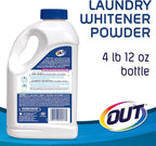 OUT White Brite Laundry Whitener Bleach Alternative, Stain Remover Detergent Booster Powder for Clothes, 4 Pound 12 Ounce Bottle