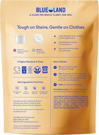 BLUELAND Oxi Laundry Booster Powder with Tin, Starter Set, Clear Skies Scent, 25 Loads, 17.6 oz, Plastic-Free, Eco Friendly, Oxy Cleaner, Stain Remover