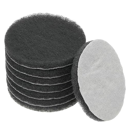 Power Scrub Pads, Scrubbing Pads 1000 Grits Scouring Discs - Fitting for (Home Kitchen Cleaning - Drill Attachment - Scrubber Replacement) 8 Pcs & 4 Inch & Gray