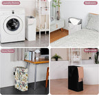efluky Slim Laundry Basket, Narrow Laundry Hamper with Handles, Collapsible Dirty Clothes Hamper, Tall Laundry Bin for Laundry Room, Dorm and Bedroom, 48L (12.7 Gallon) Floral